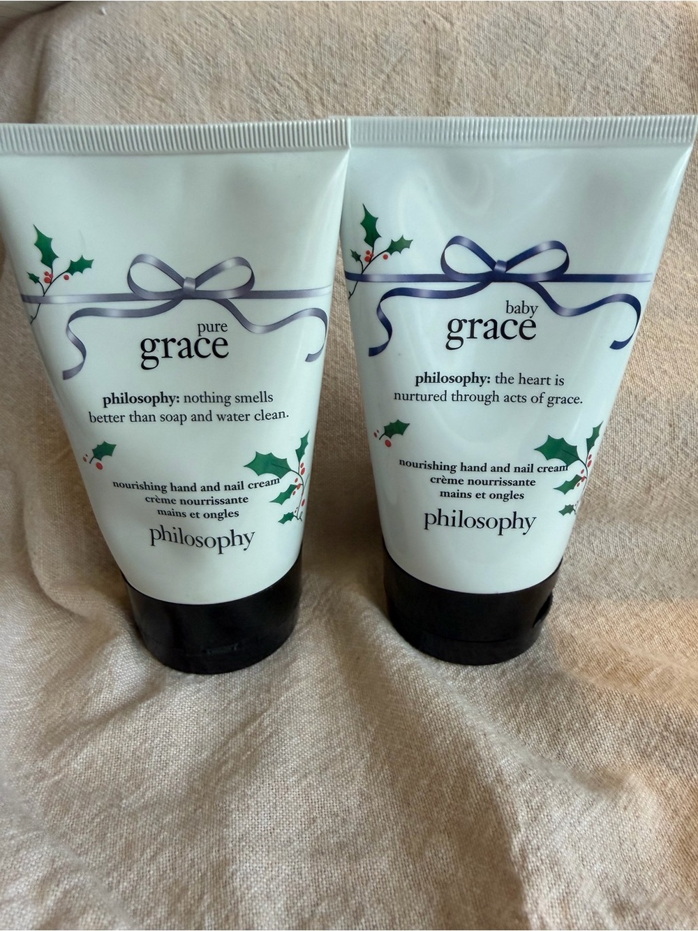 NEW~ philosophy Pure Grace AND Baby Grace Nourishing Hand & Nail Cream. 4oz each